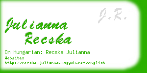 julianna recska business card